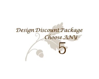 Design Discount Pattern Package CHOOSE ANY 5