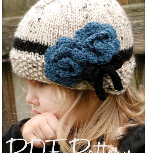 Knitting PATTERN-The Chaylie Cloche' (Toddler, Child, Adult sizes)