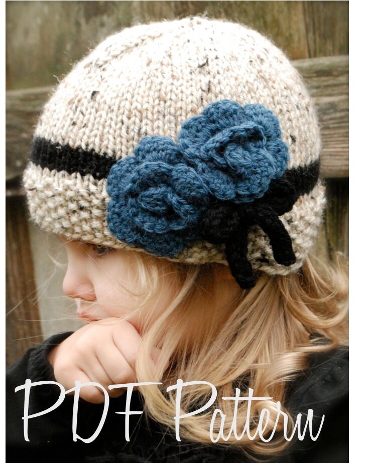 Knitting PATTERN-The Chaylie Cloche' (Toddler, Child, Adult sizes)