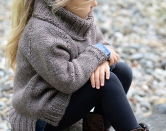 PATRON TRICOT-Le pull Palmyre (3/4, 5/6, 7/8, 9/10, 11/12 ans)