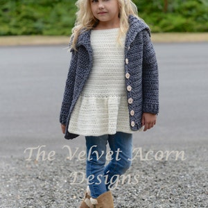 CROCHET PATTERN-The Breslin Sweater 2/3, 4/5, 6/7, 8/9, 10/12, 14/16, Small, Medium, Large and X-Large sizes image 2