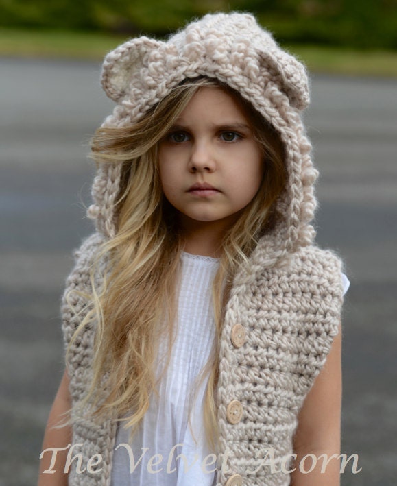 CROCHET PATTERN Lanstyn Lion Hooded Vest 2 3 4 5 7 8 10 11 13 14 16 S M L XL Etsy Canada