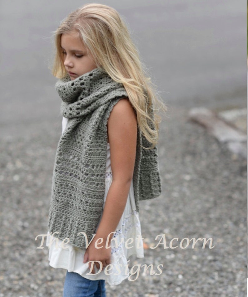 CROCHET PATTERN-The Rainstorm Wrap Small, Medium, Large and xLarge sizes image 2