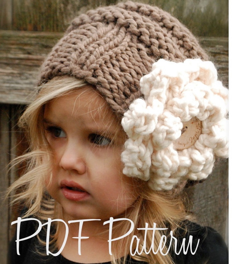 Knitting PATTERN-The Sophia Slouchy Toddler, Child and Adult sizes image 1