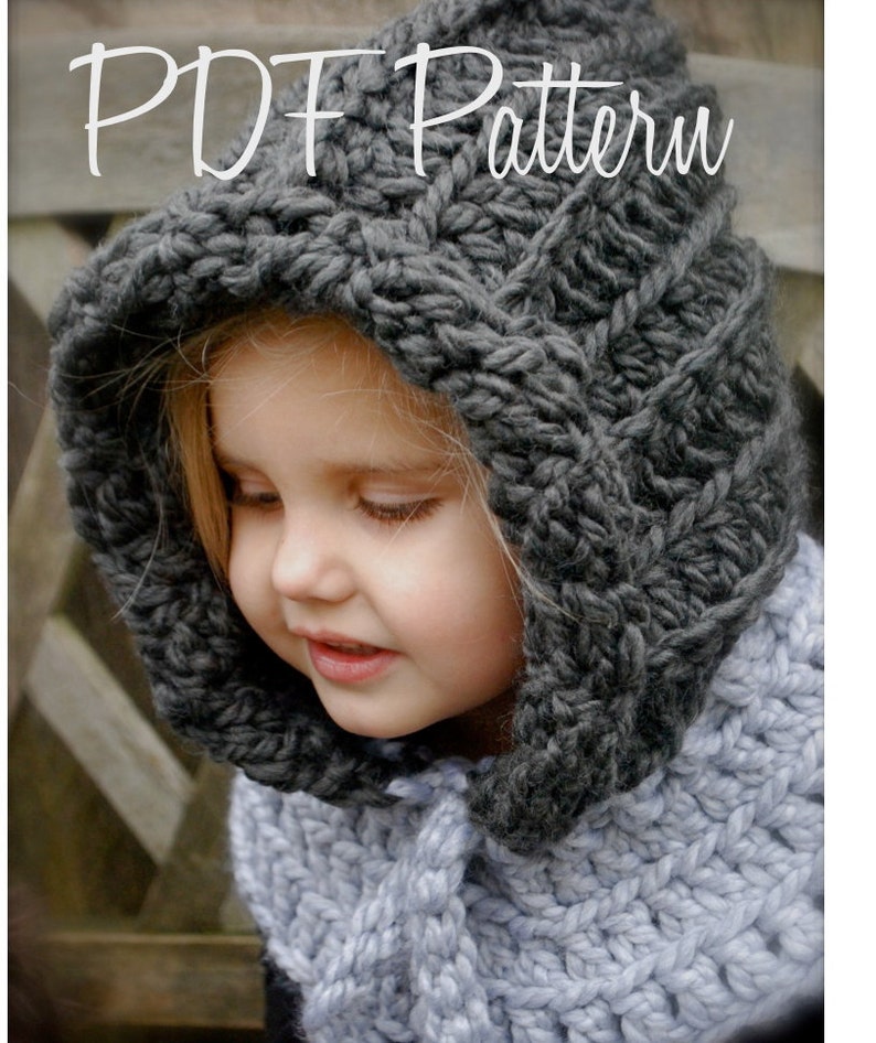 Crochet PATTERN-The Rozlinn Cowl Toddler, Child, Adult sizes image 3