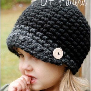 Crochet PATTERN-The Easton Cap Toddler, Child, and Adult sizes image 3