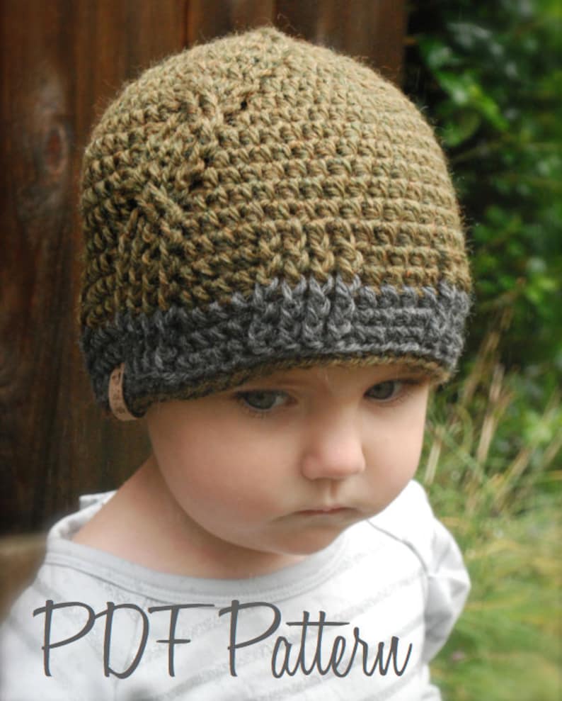 CROCHET PATTERN-Oliver Hat Toddler, Child, Adult sizes image 2