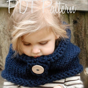 Knitting PATTERN-The Canyon Cowl Toddler, Child, Adult sizes image 2