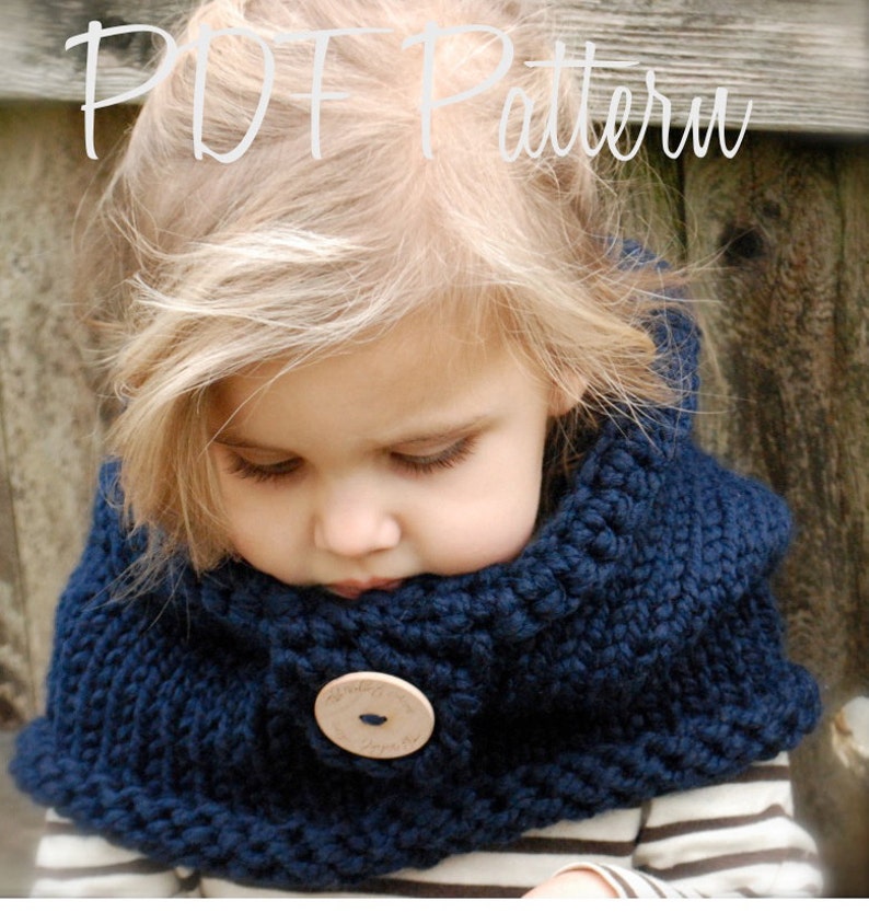 Knitting PATTERN-The Canyon Cowl Toddler, Child, Adult sizes image 2