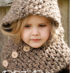 Crochet PATTERN-The Hampton Hood Toddler, Child, Adult sizes image 3