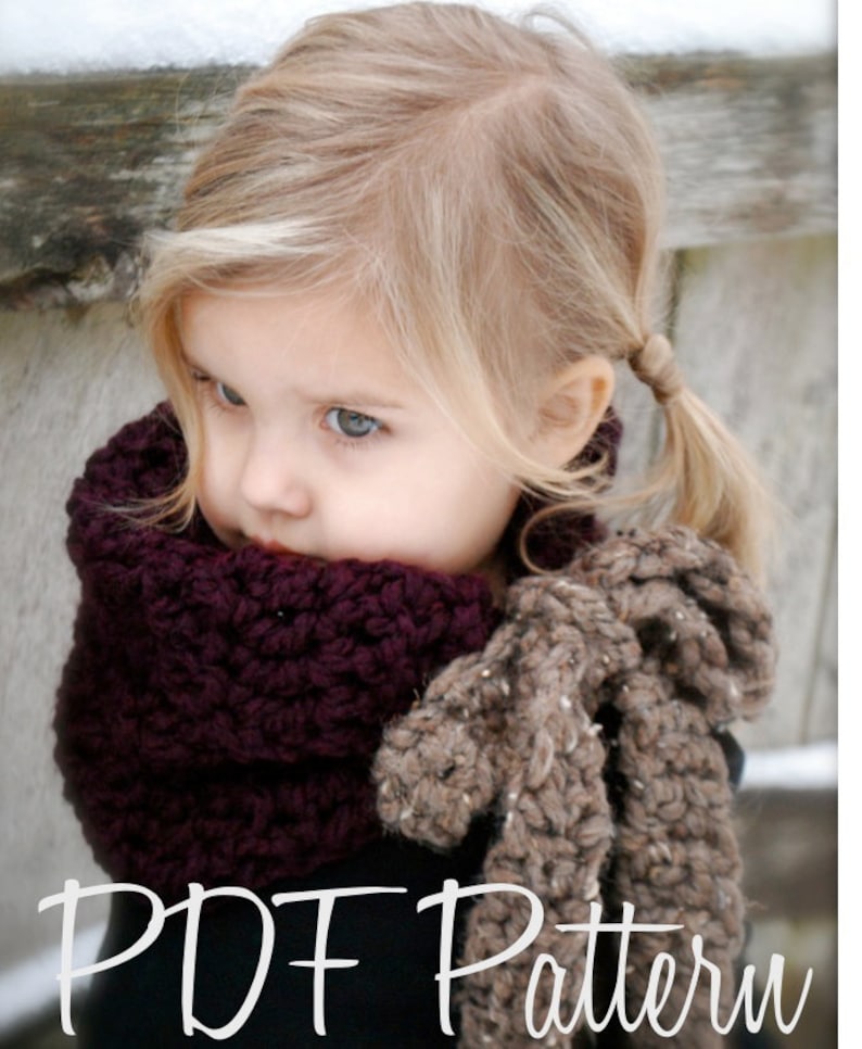 Crochet PATTERN-The Vienna Cowl Adult,Child sizes image 2