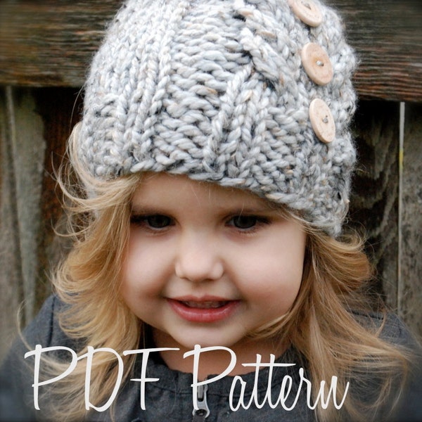 Knitting PATTERN-The Irelynn Hat (Toddler, Child, Adult sizes)
