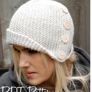 Knitting PATTERN-The Piper Cloche' Toddler, Child, Adult sizes image 2