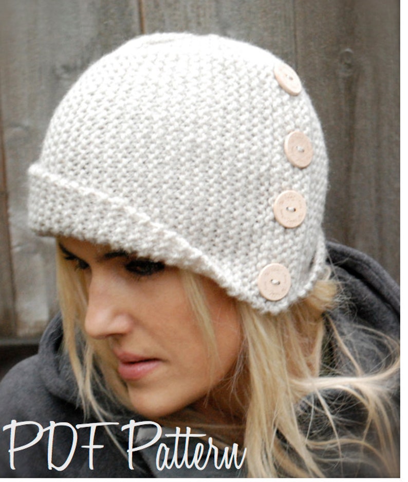 Knitting PATTERN-The Piper Cloche' Toddler, Child, Adult sizes image 2