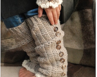 CROCHET PATTERN-Florence Warmer Set (Toddler, Child, and Adult sizes)