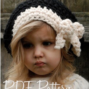 Crochet PATTERN-The Viyla Slouchy Toddler, Child, and Adult sizes image 4