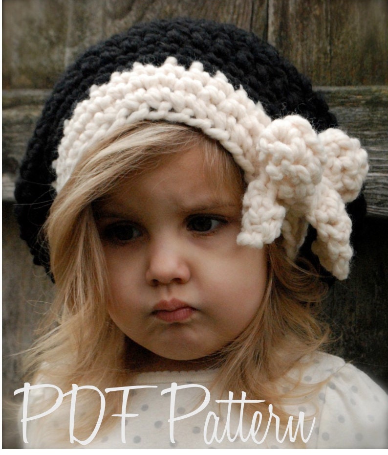 Crochet PATTERN-The Viyla Slouchy Toddler, Child, and Adult sizes image 4