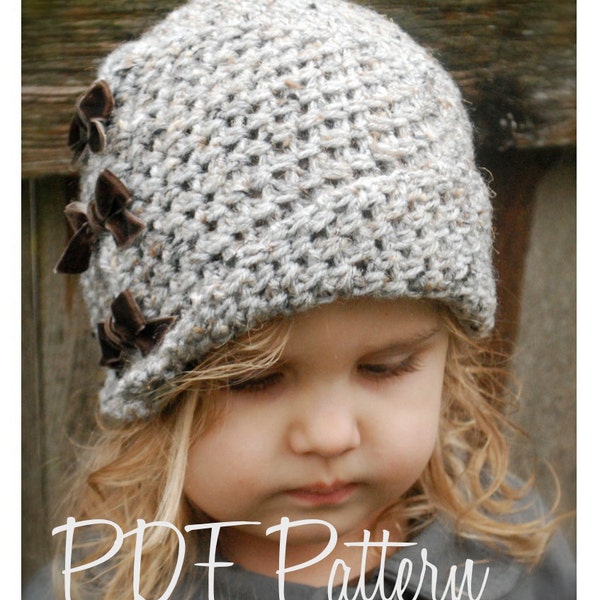 PADRÃO DE Crochê - The Paiyton Cloche '(tamanhos infantil, infantil e adulto)