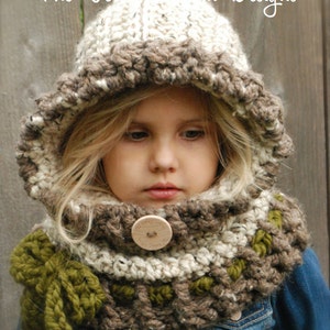 Crochet PATTERN-The Graslyn Hood (6/12 months, 12/18 months, Toddler, Child, Adult sizes)