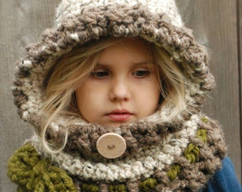 Crochet PATTERN-The Graslyn Hood (6/12 months, 12/18 months, Toddler, Child, Adult sizes)