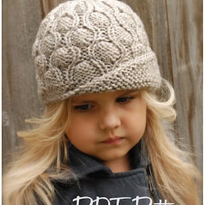 Knitting PATTERN-The Harmony Cloche' (Toddler, Child, Adult sizes)