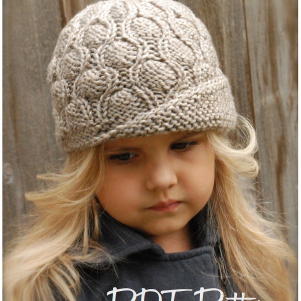 Knitting PATTERN-The Harmony Cloche' (Toddler, Child, Adult sizes)