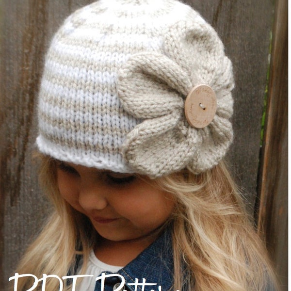 Knitting PATTERN-The Riyan Cloche' (Toddler, Child, Adult sizes)