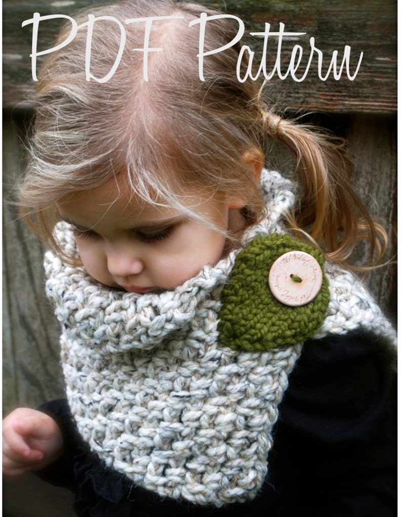 Crochet PATTERN-The Autumn Cowl Child, Adult sizes image 1