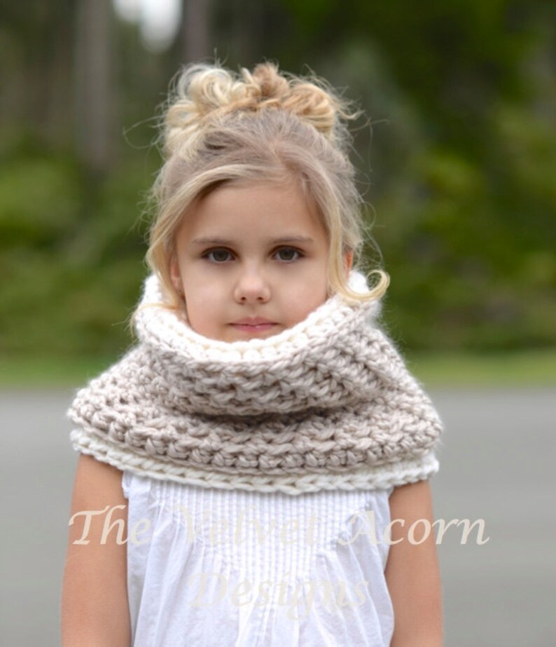 CROCHET PATTERN-The Whirlyn Cowl Toddler, Child, Adult sizes image 2