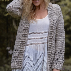 Crochet PATTERN-The Rain Haven Cardigan 2/3, 4/5, 6/7, 8/9, 10/12, 14/16, S, M, L, X-L, XX-L, XX-L/L3X-L and 3X-L/4X-L image 8