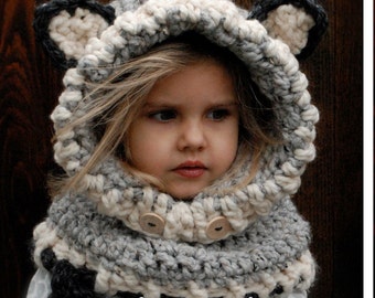 Crochet PATTERN-The Woodlynn Wolf Cowl (12/18 months, Toddler, Child, Adult sizes)