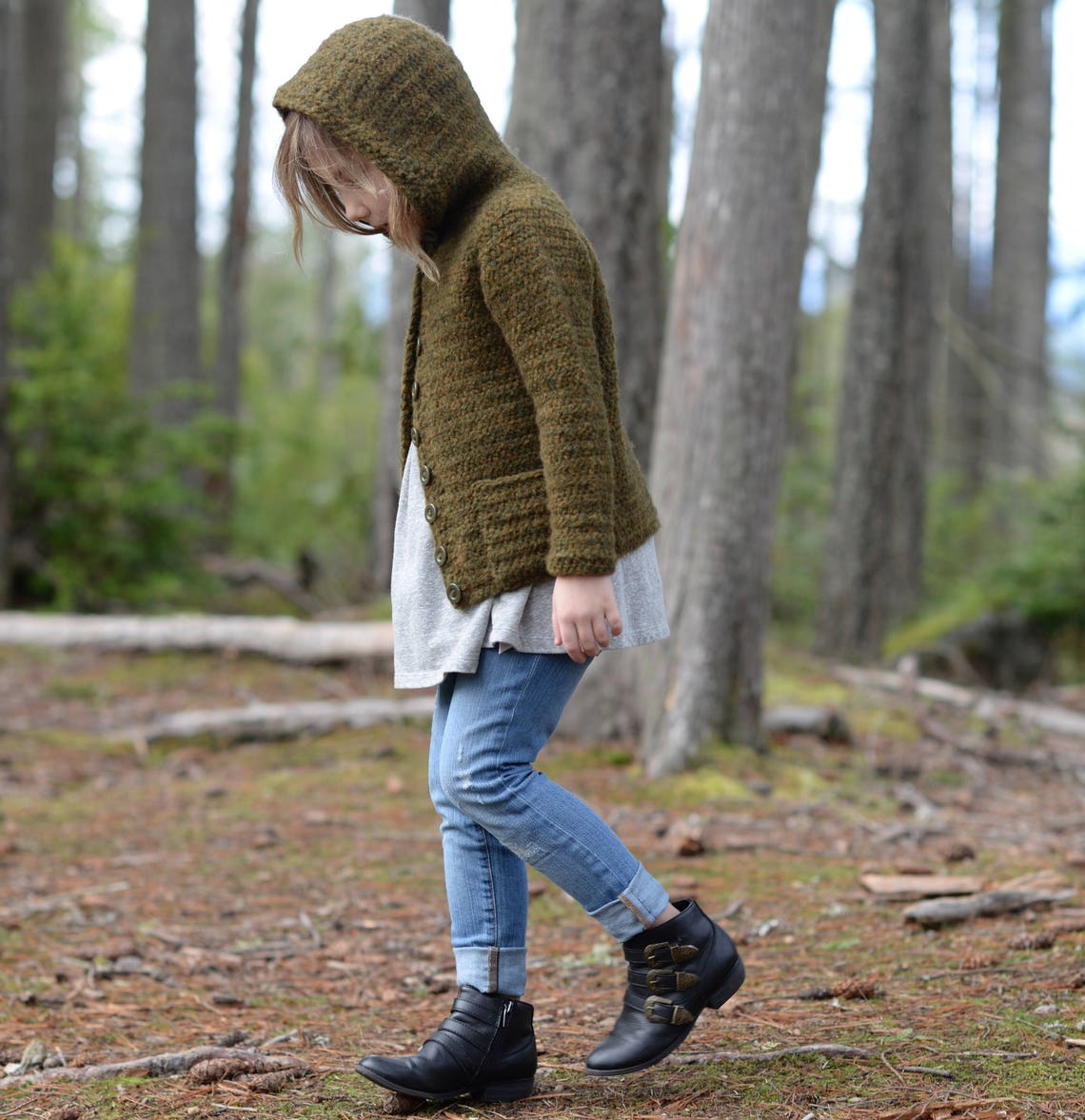 Datte Patterns CROCHET Pattern-the Datte' Cardigan 1/2, 3/4, 5/6, 7/8, 9/10, 11/13, 14 ...