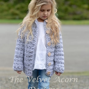 CROCHET PATTERN-The Dusklyn Sweater 2, 3/4, 5/7, 8/10, 11/13, 14/16, S/M, L/XL sizes image 4