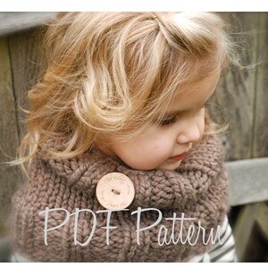 Knitting PATTERN-The Brooklynn Cowl Child, and Adult sizes image 2