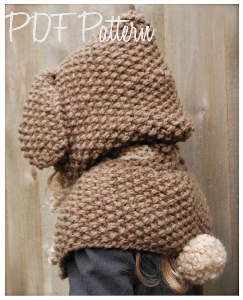 Knitting PATTERN-The Royalynn Rabbit Hood 6/9 month 12/18 month Toddler Child Adult sizes image 3