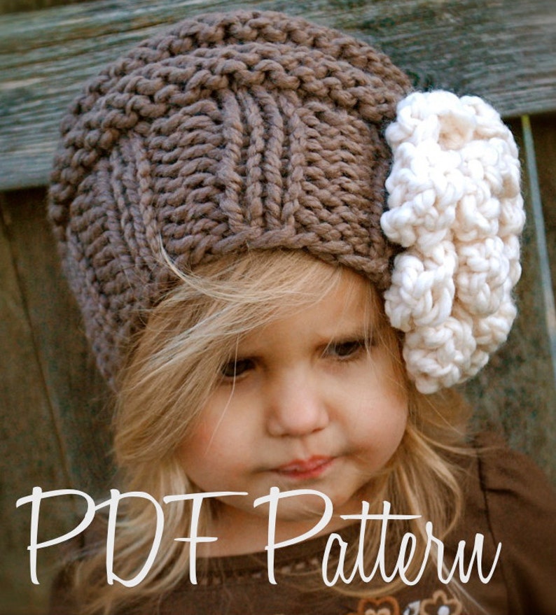 Knitting PATTERN-The Sophia Slouchy Toddler, Child and Adult sizes image 4