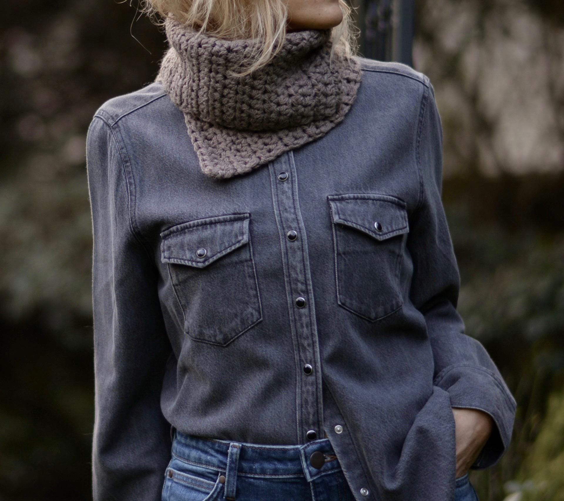 CROCHET PATTERN-Holden Cowl (x-small, small, small/med., med., large sizes)