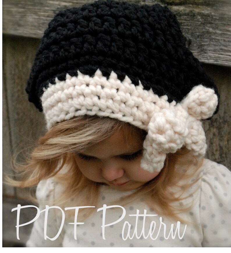 Crochet PATTERN-The Viyla Slouchy Toddler, Child, and Adult sizes image 2