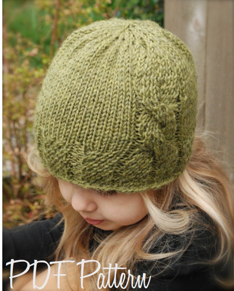 Knitting PATTERN-The Cadryen Cloche' Toddler, Child, Adult sizes image 4