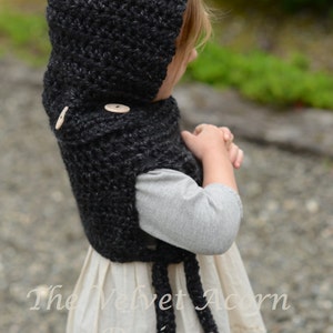 Crochet PATTERN-The Barron Hood 12/18 months-2, 3/4, 5/7, 8/12, teen/sm. adult, adult sizes image 2