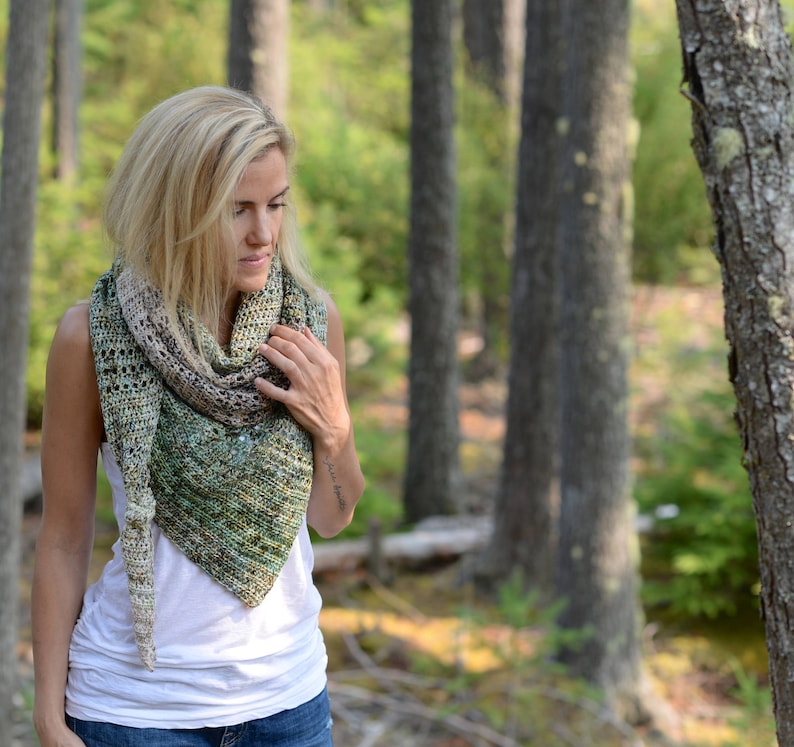 CROCHET PATTERN-Wander Freely Shawl One size image 4