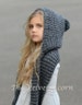 Knitting PATTERN-The Tuft Hooded Scarf (12/18 months, Toddler, Child, Teen, Adult sizes) 