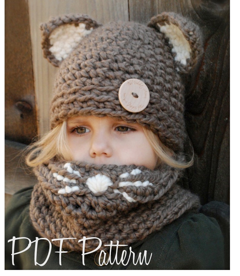Crochet PATTERN-The Camille Cat Set (Toddler, Child and Adult sizes) photo