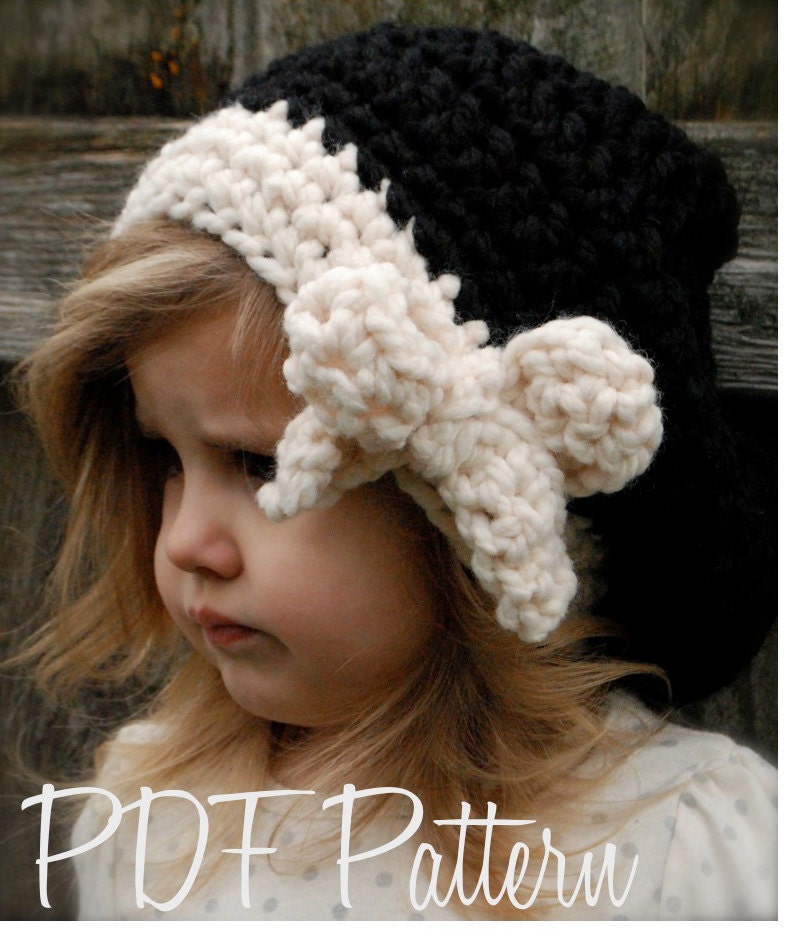 Crochet PATTERN-The Viyla Slouchy Toddler, Child, and Adult sizes image 3