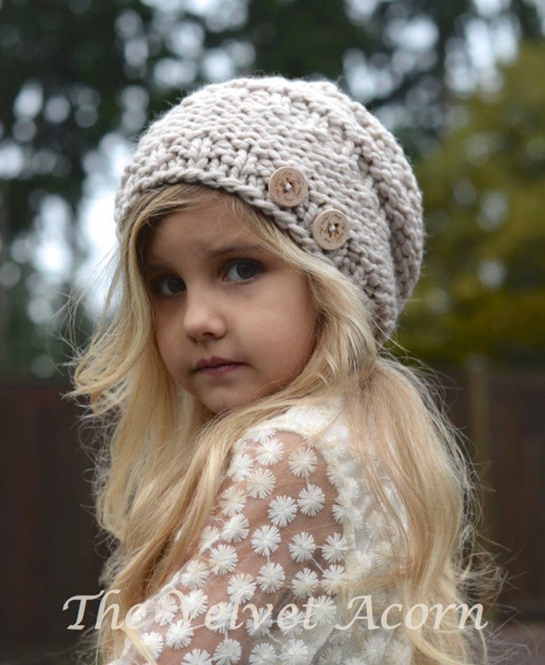 KNITTING PATTERN Barton Slouchy Toddler, Child, and Adult sizes image 1