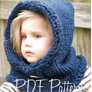 Knitting PATTERN-The Canyon Cowl Toddler, Child, Adult sizes image 4