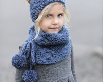 Knitting PATTERN-The Plumage Set (Toddler, Child, Adult sizes)