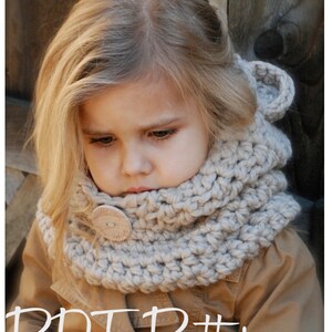 CROCHET PATTERN - Baylie Bear Cowl (3/6 months, 6/12 months, 12/18 month,Toddler, Child, Adult sizes) image 2