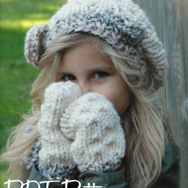 Knitting PATTERN-The Brigham Bear Set (12/18 months, Toddler, Child, Adult sizes)