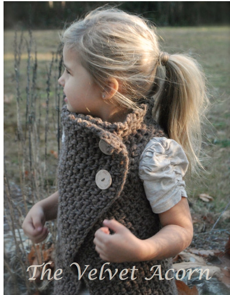 CROCHET PATTERN Adelaide Wrap Toddler, Child, Adult sizes image 4